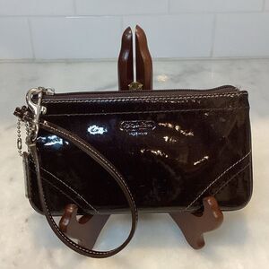 Coach High Gloss Patent Leather Clutch Wristlet